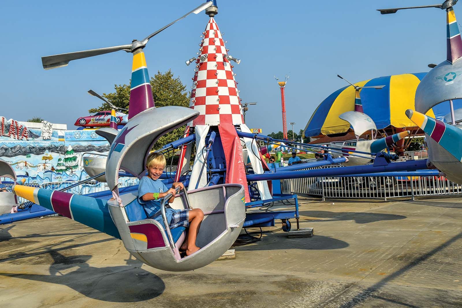 kid on helicopter ride
